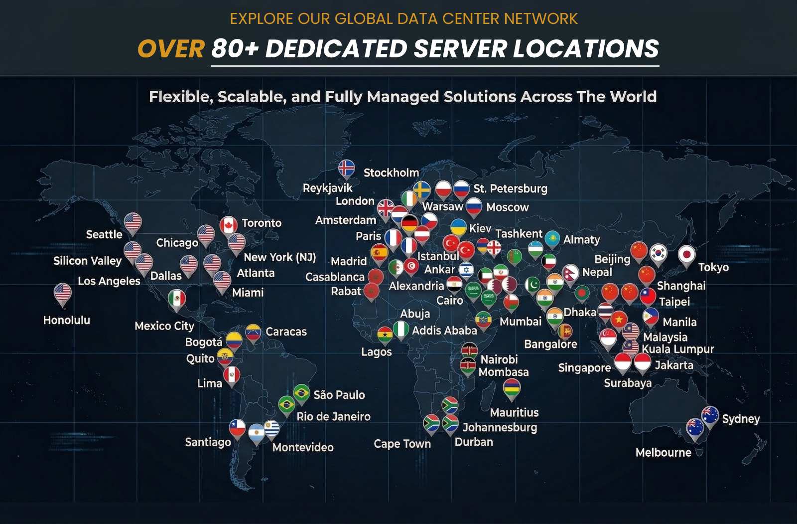 Bulk IPs Servers Across 80+ Locations